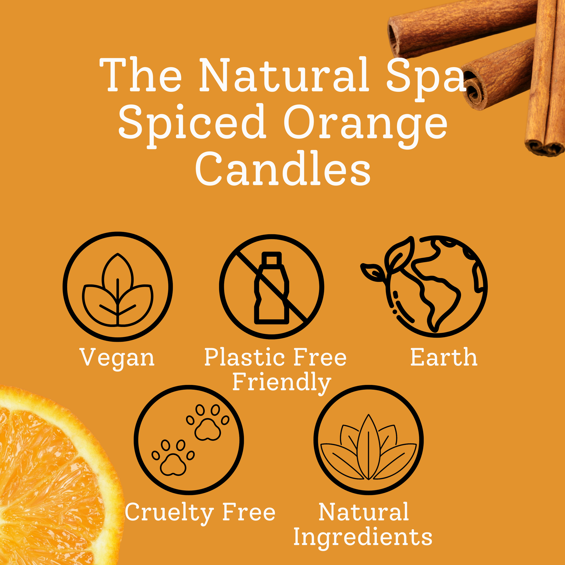 Spiced Orange hand poured coconut wax candle - 2 size options-6