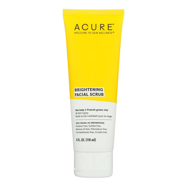 Acure - Brightening Facial Scrub - Argan Extract and Chlorella .