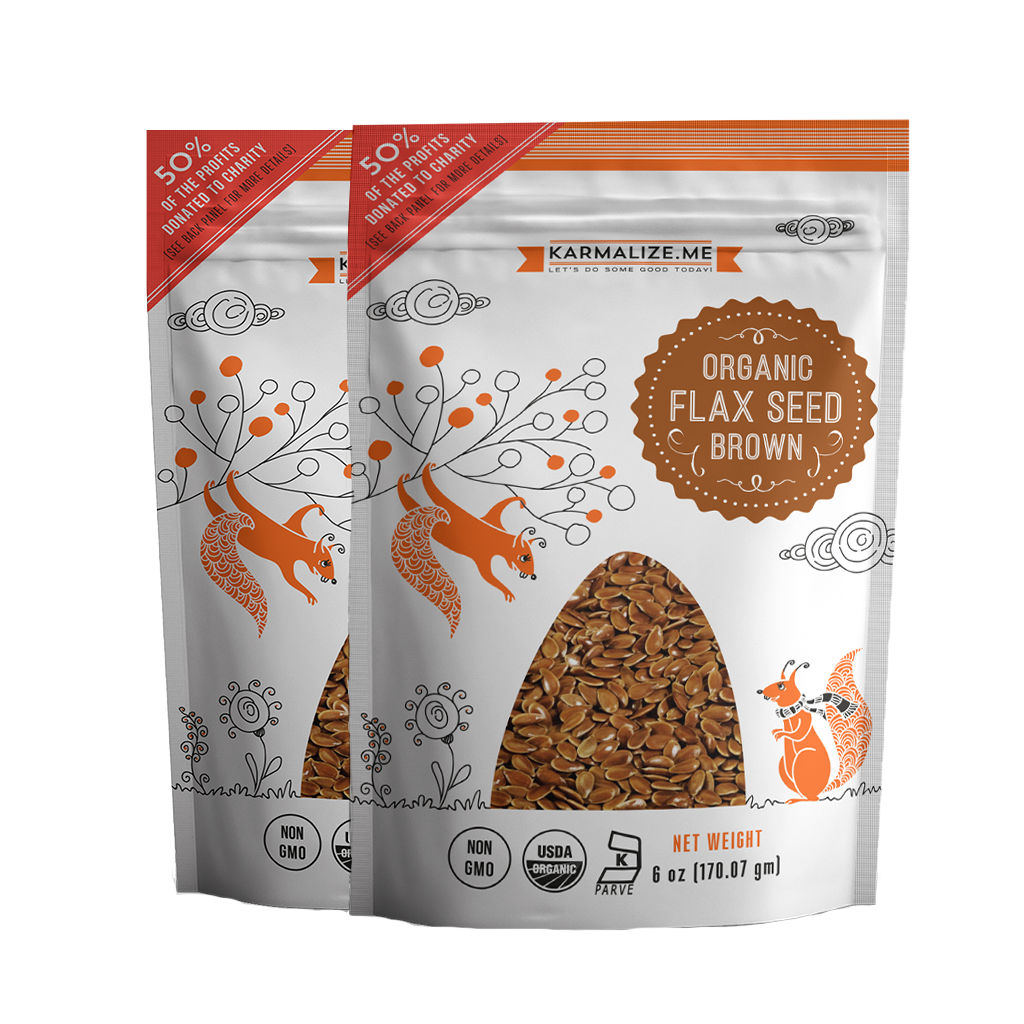 100% Organic Brown Flax Seed 2 Pack