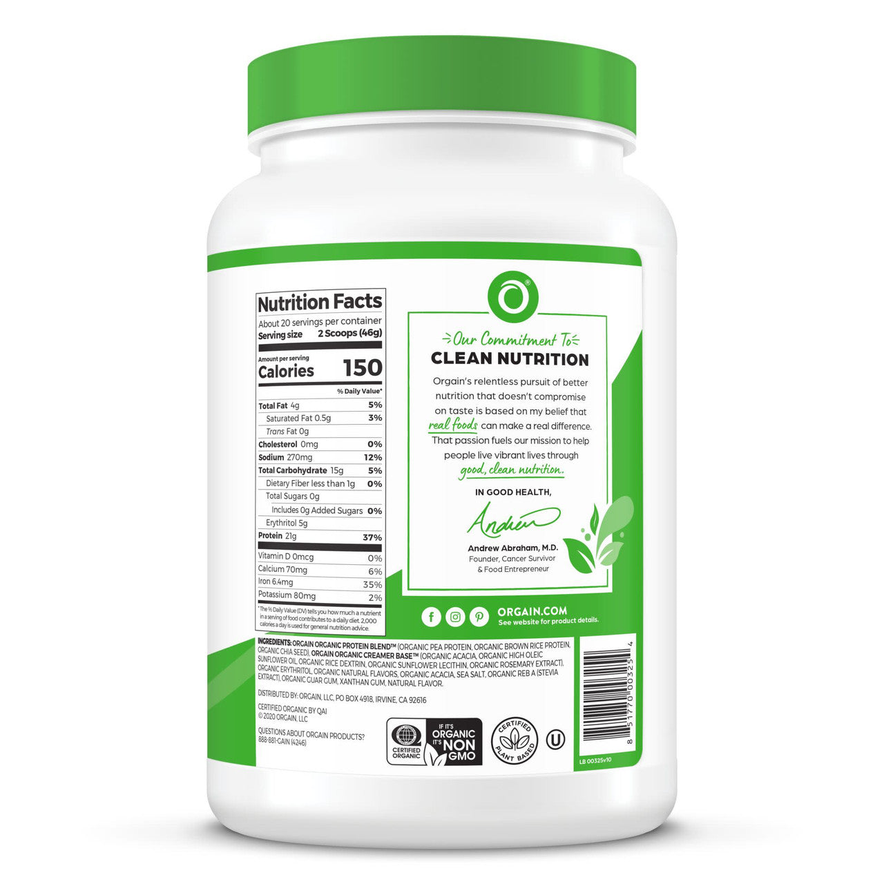 Orgain Sweet Vanilla Bean -7