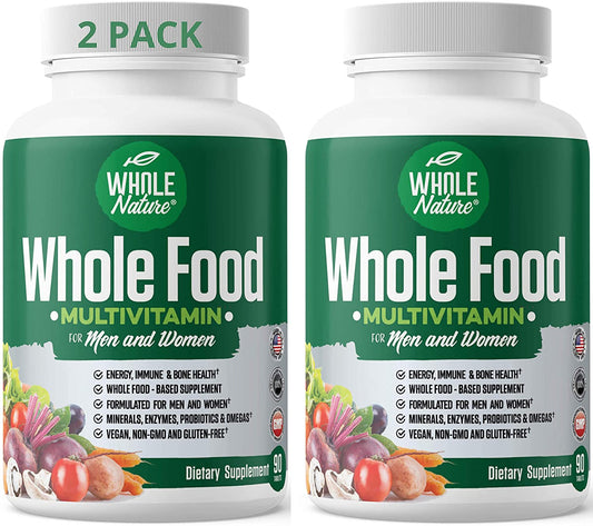 Whole Nature Whole Food Multivitamin for Men & Women-2 Pack