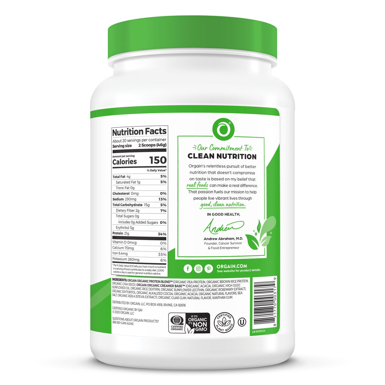Orgain Sweet Vanilla Bean -6