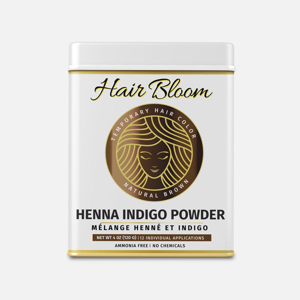 Hair Bloom Natural Brunette Hair Color- Herbal Henna & Indigo Powder Mix -0