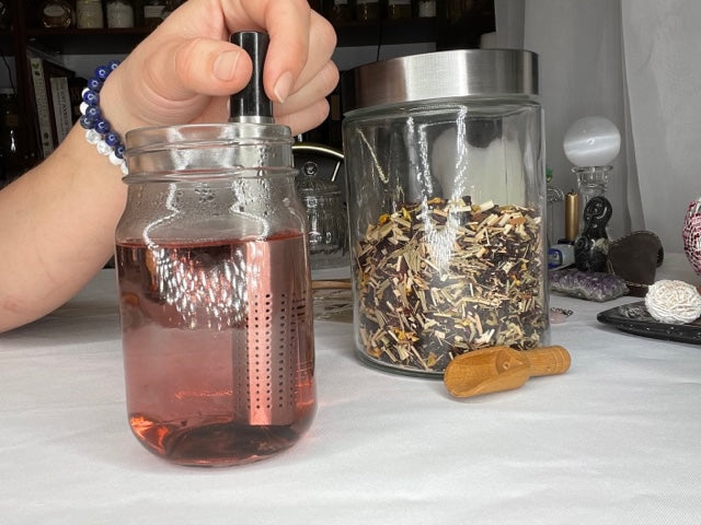 Tea Stick Infuser for loose leaf tea, Spring Loaded Tea Strainer, Holder-12