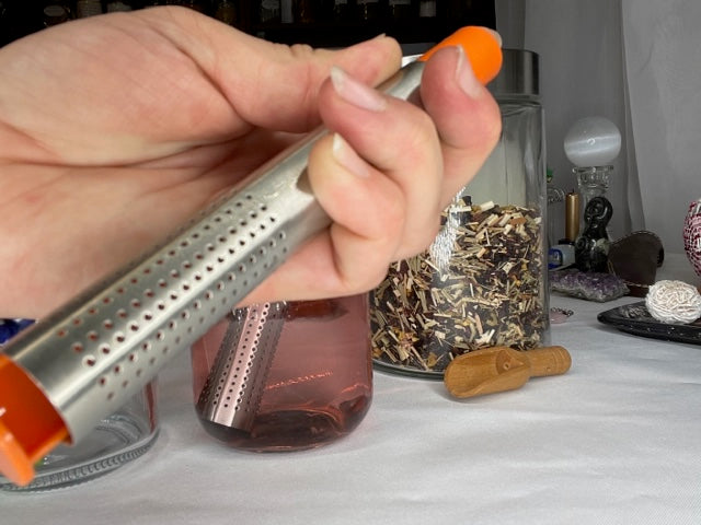 Tea Stick Infuser for loose leaf tea, Spring Loaded Tea Strainer, Holder-10