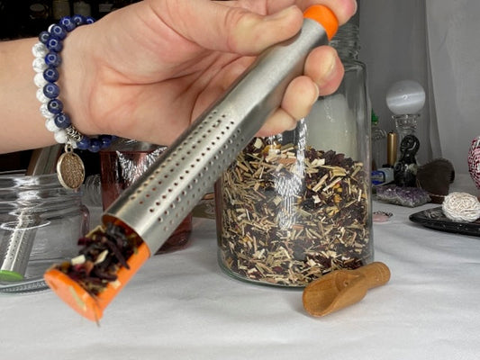 Tea Stick Infuser for loose leaf tea, Spring Loaded Tea Strainer, Holder-0