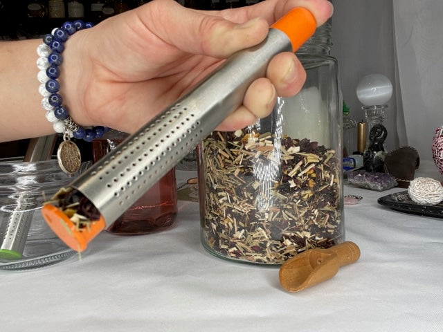 Tea Stick Infuser for loose leaf tea, Spring Loaded Tea Strainer, Holder-11