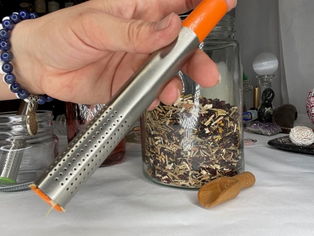 Tea Stick Infuser for loose leaf tea, Spring Loaded Tea Strainer, Holder-7