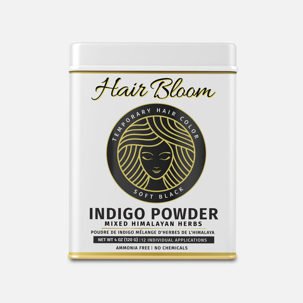 Hair Bloom Natural Jet Black Hair Color- Indigo Powder w/ Mixed Himalayan Herbs Hair Color Powder-0