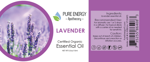 Essential Oil - Organic Lavender 0.5 oz