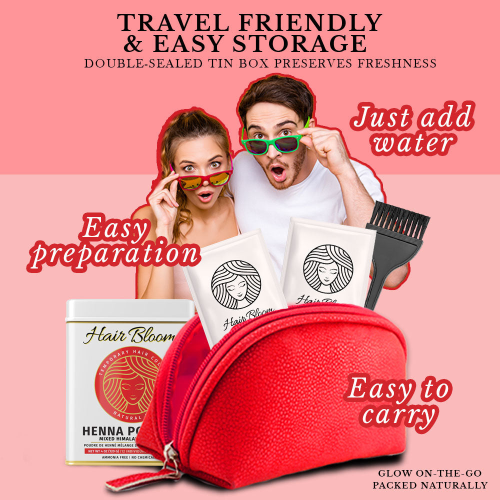 Hair Bloom Natural Red Hair Color Powder- Henna w/ Mixed Himalayan Herbs-5