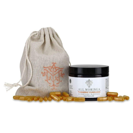 Premium Organic Turmeric Curcumin & Moringa Oleifera In Vegan Capsules