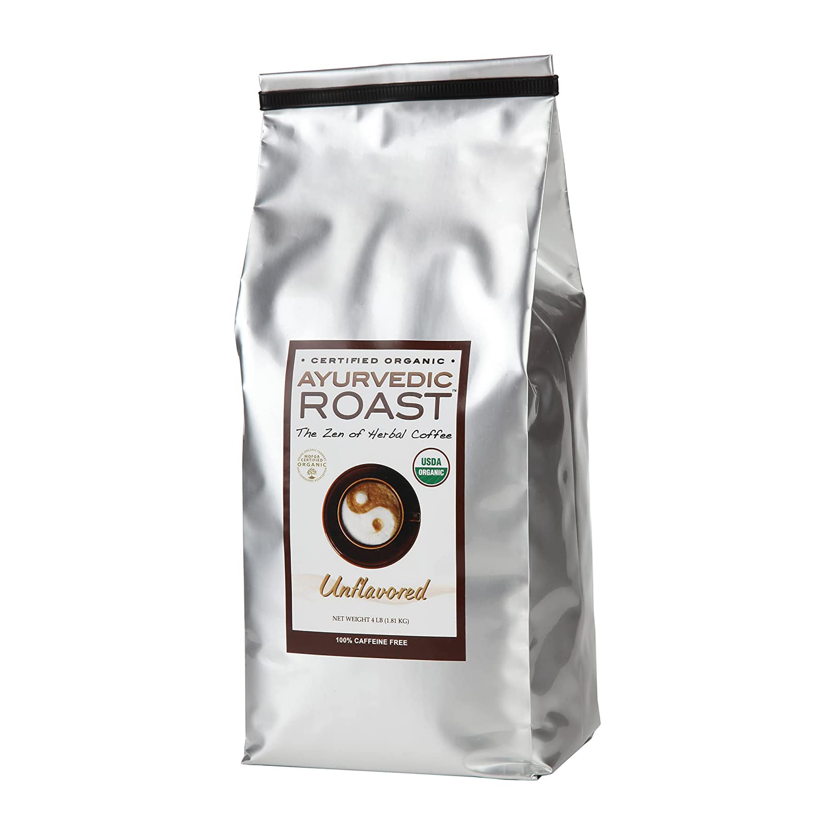 Ayurvedic Roast - Organic Coffee Substitute, Caffeine Free Grain Coffee with Barley Chicory Ashwagandha Brahmi - Unflavored-4