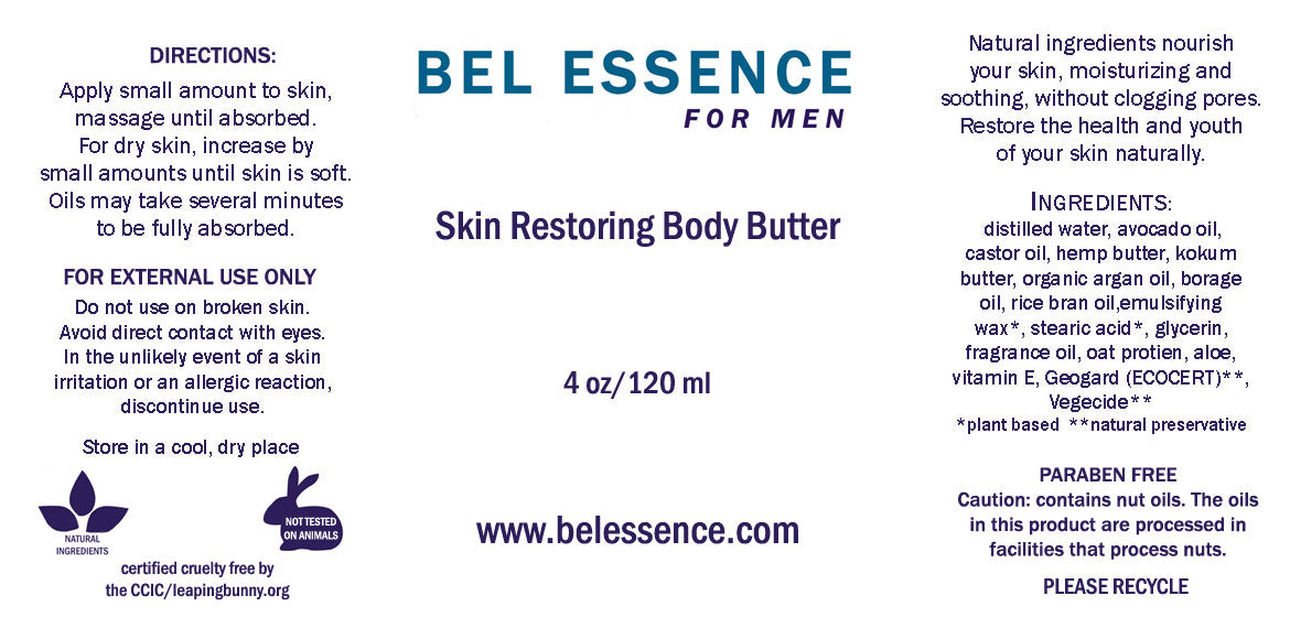 For Men: Skin Restoring Body Butter Cream
