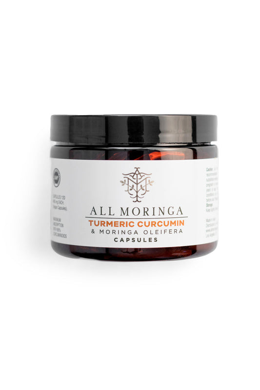 Premium Organic Turmeric Curcumin & Moringa Oleifera In Vegan Capsules