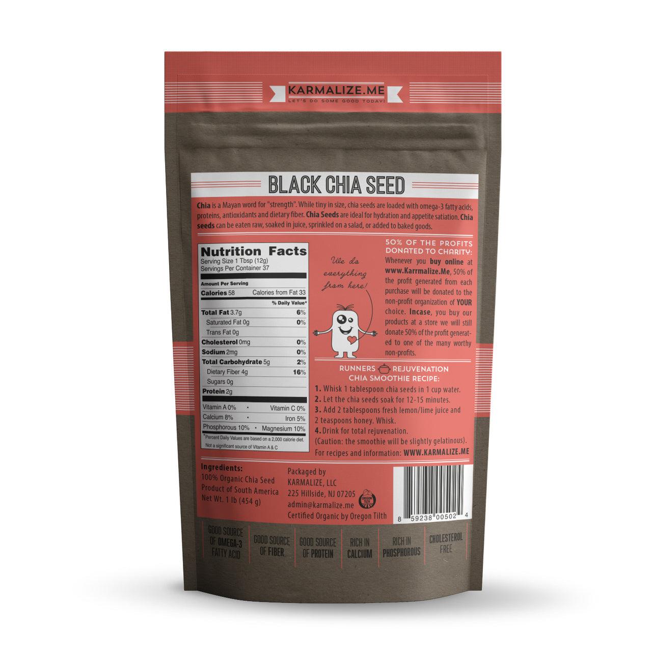100% Organic Black Chia Seeds