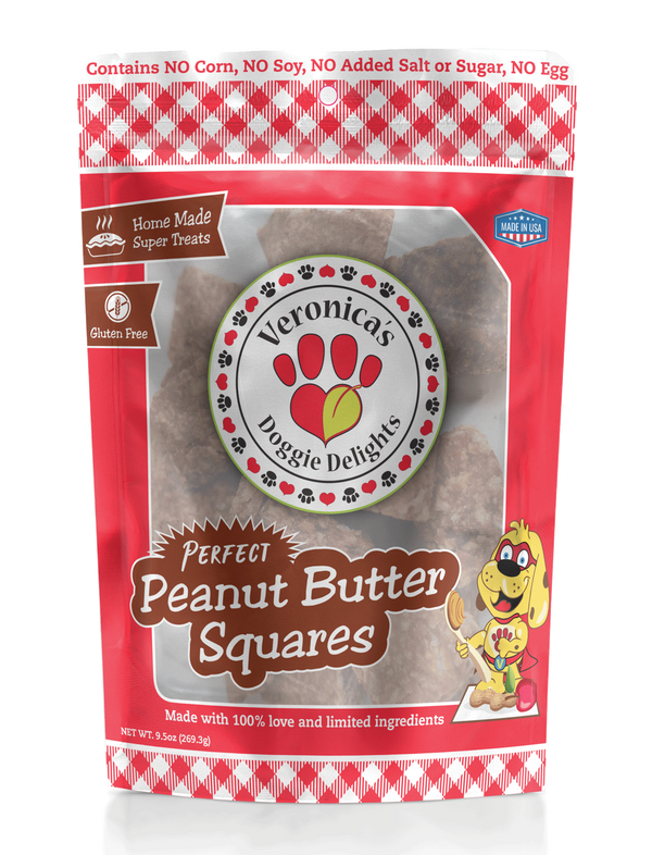 Peanut Butter Squares Dog Biscuits