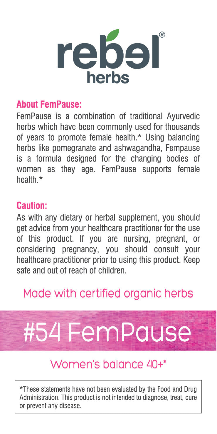 Rebel Herbs Organic FemPause Vegetarian Capsule - 60 Count-2