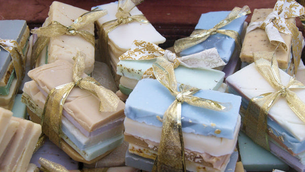 Sample Organic Handmade Soap Packs - Minimum 4 packs-Each pack contains 4 sample bars (wholesale gifts)