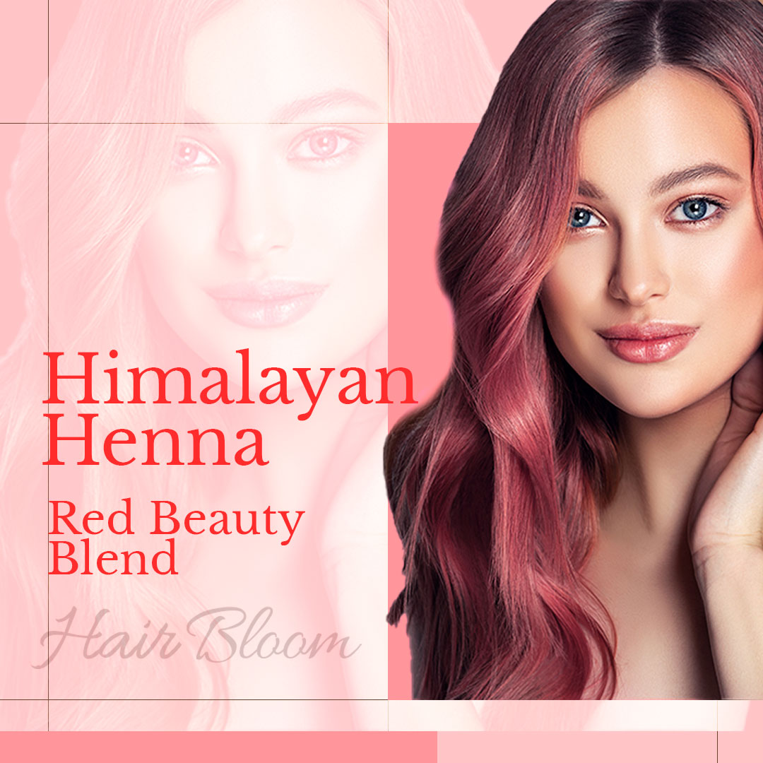 Hair Bloom Natural Red Hair Color Powder- Henna w/ Mixed Himalayan Herbs-4
