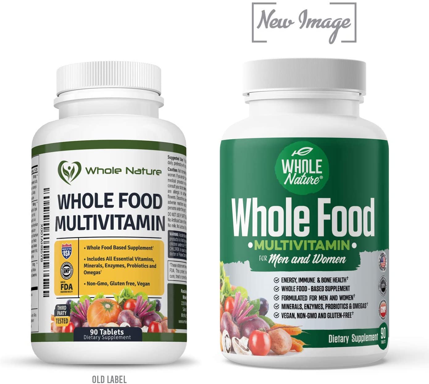 Whole Nature Whole Food Multivitamin for Men & Women-2 Pack