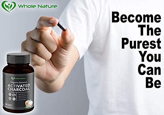 Whole Nature Organic Coconut Activated Charcoal Capsules,