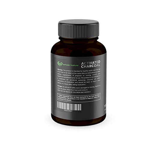 Whole Nature Organic Coconut Activated Charcoal Capsules,