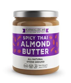 Vegan Spicy Thai Almond Butter -Glass Jar