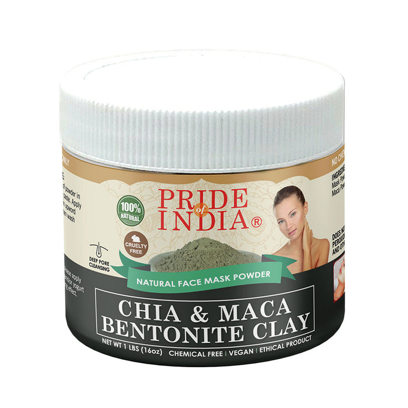 Chia & Maca Healing Bentonite Clay Natural Face Mask Powder