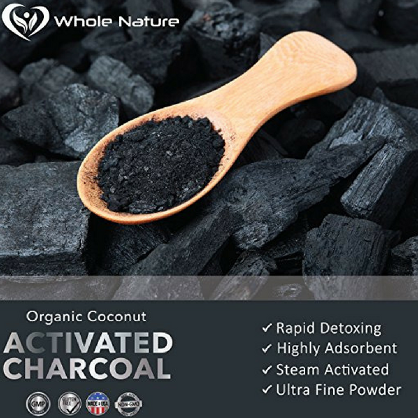 Whole Nature Organic Coconut Activated Charcoal Capsules,