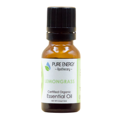 Essential Oil - Organic Lemongrass 0.5 oz