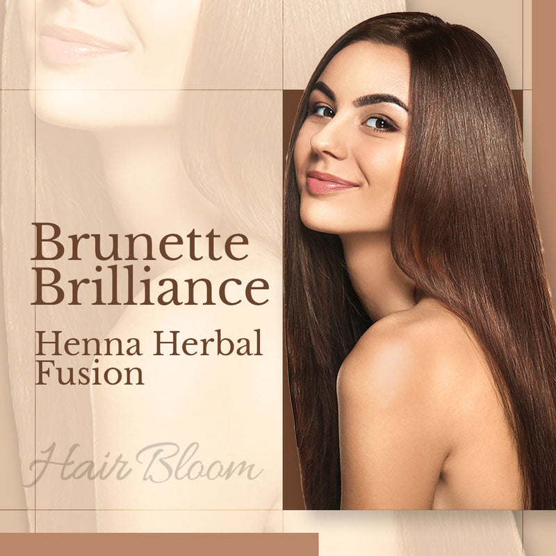 Hair Bloom Natural Brunette Hair Color- Herbal Henna & Indigo Powder Mix -5