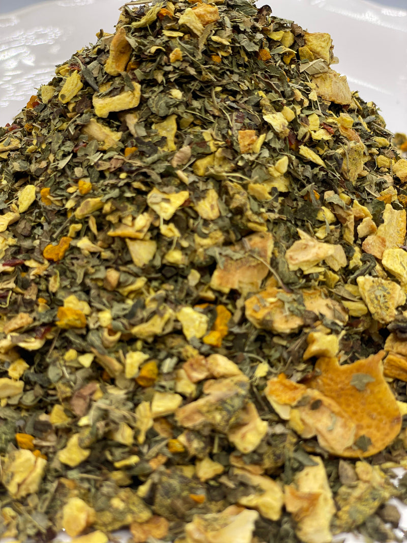 Turmeric Ginger Brew Tea, Herbal Tea, Loose Leaf Tea, Organic Tea, Caffeine Free Tea, Functional Tea,-4