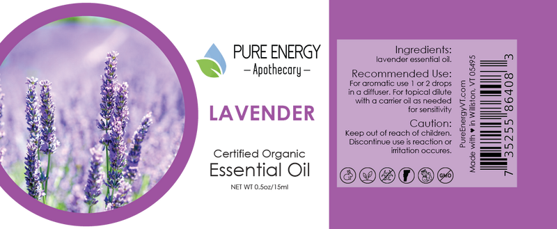 Essential Oil - Organic Lavender 0.5 oz