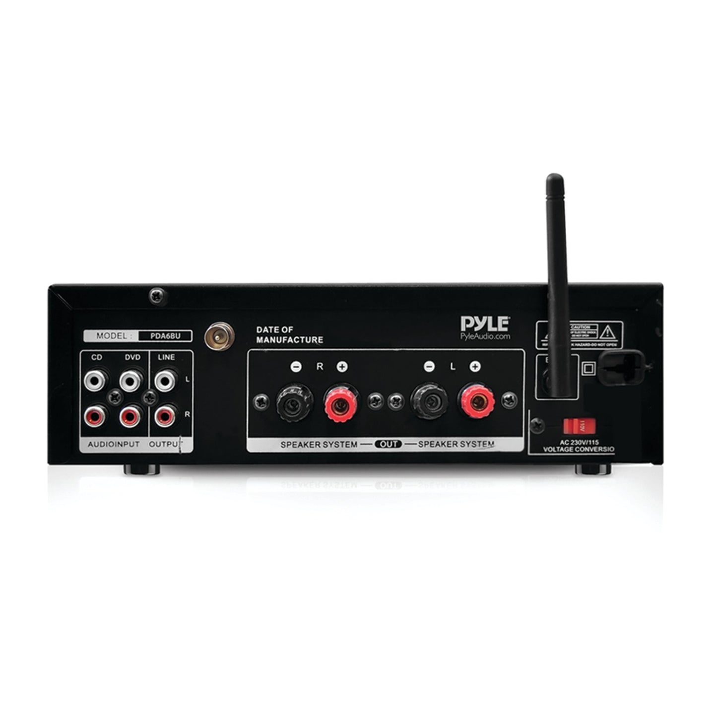 Pyle Home PDA6BU 200-Watt Bluetooth Stereo Amp Receiver with USB & SD Card Readers
