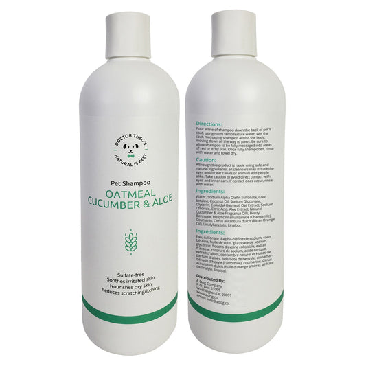 Dog Shampoo - Oatmeal, Cucumber & Aloe