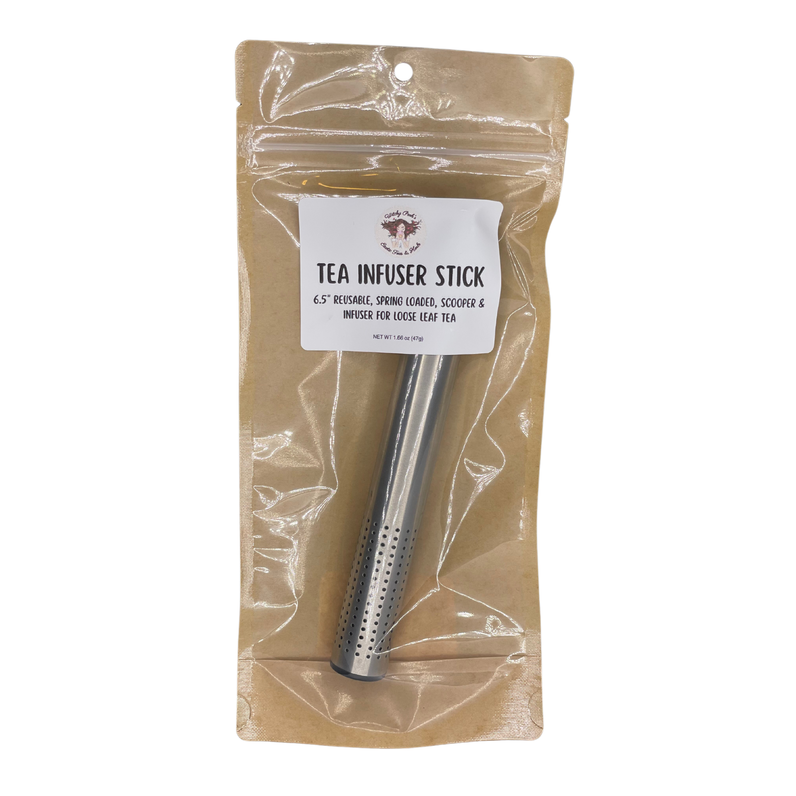 Tea Stick Infuser for loose leaf tea, Spring Loaded Tea Strainer, Holder-8