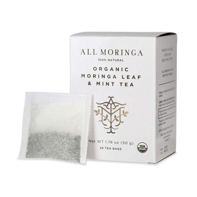 Premium Organic Moringa Leaf, Mint and Chamomile Herbal Tea