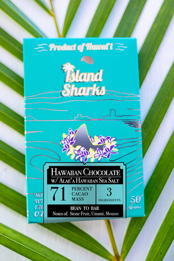 71% Hawai'i Cacao w/ EXTRA Alaea (Hawaiian Sea Salt) Melts