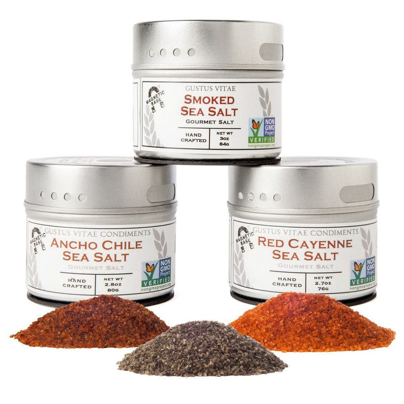 Gourmet Grilling Salts Collection  | Set of 3 Tins