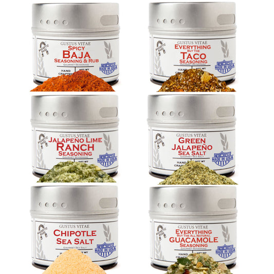 Mexican Seasoning Gift Set - Tastes of Mexico - Artisanal Spice Blends Six Pack-0