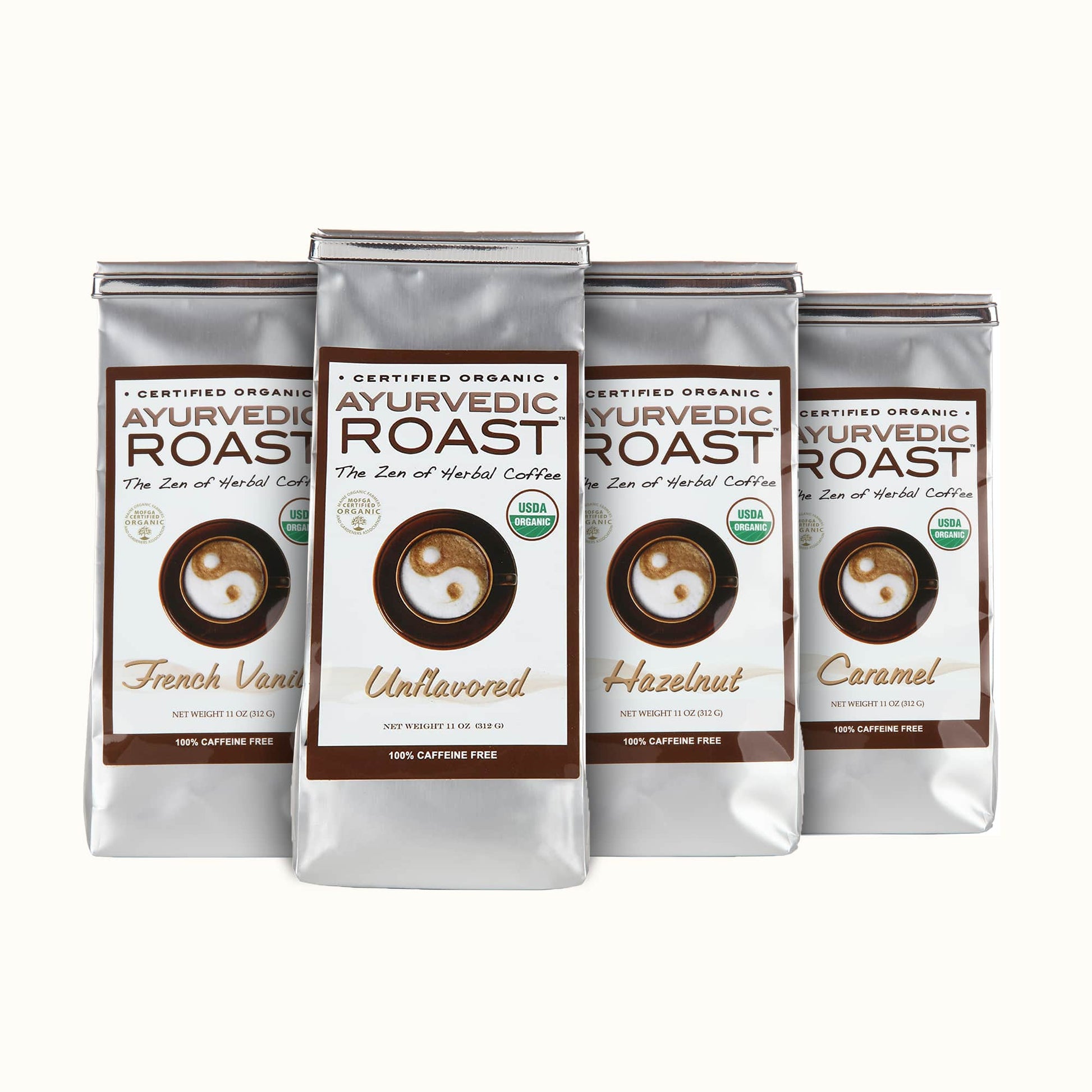 Ayurvedic Roast - Organic Coffee Substitute, Caffeine Free Grain Coffee with Barley Chicory Ashwagandha Brahmi - Hazelnut-4